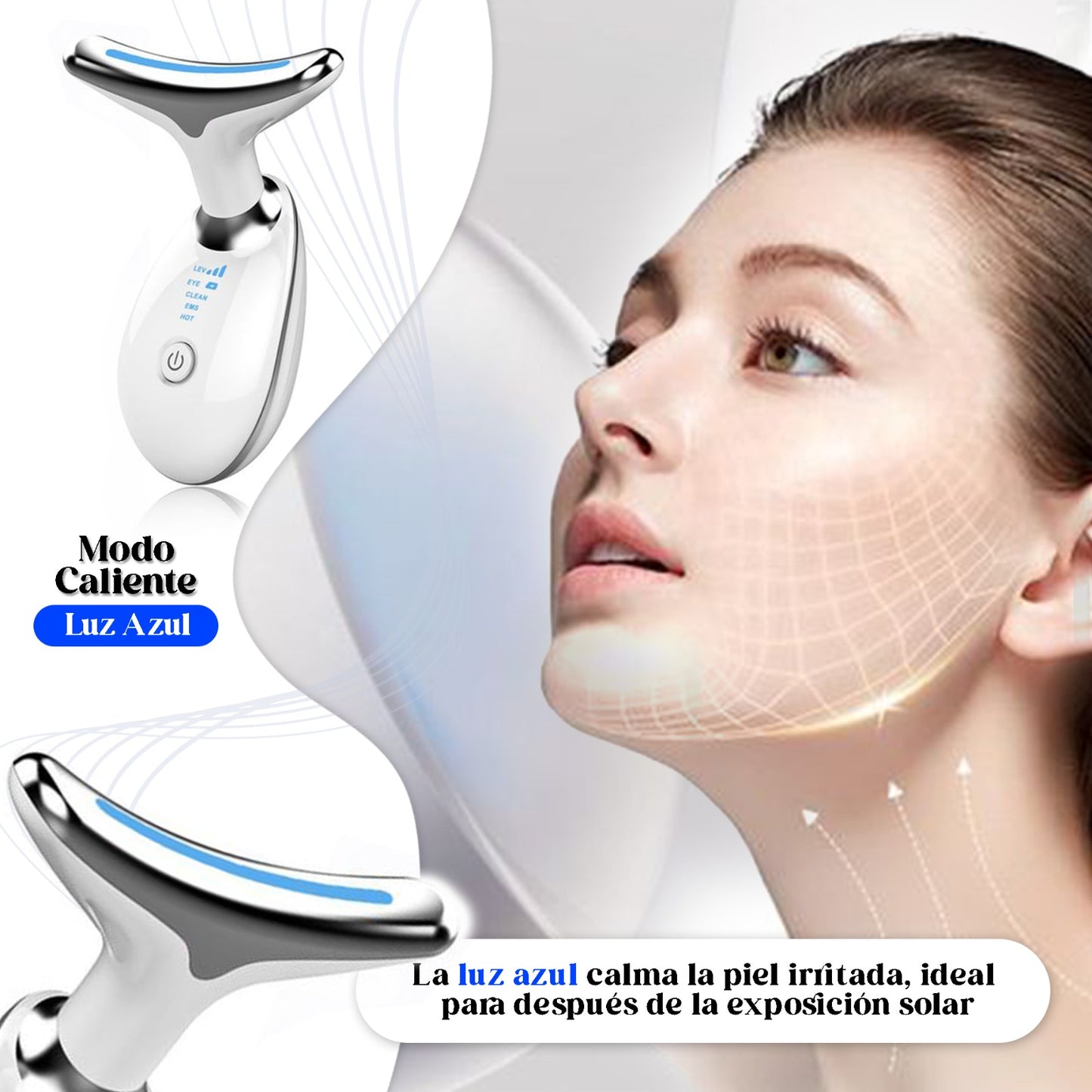 🌸 Masajeador LED + Sérum 4 en 1 + Crema Blanqueadora con Vitamina C (GRATIS)