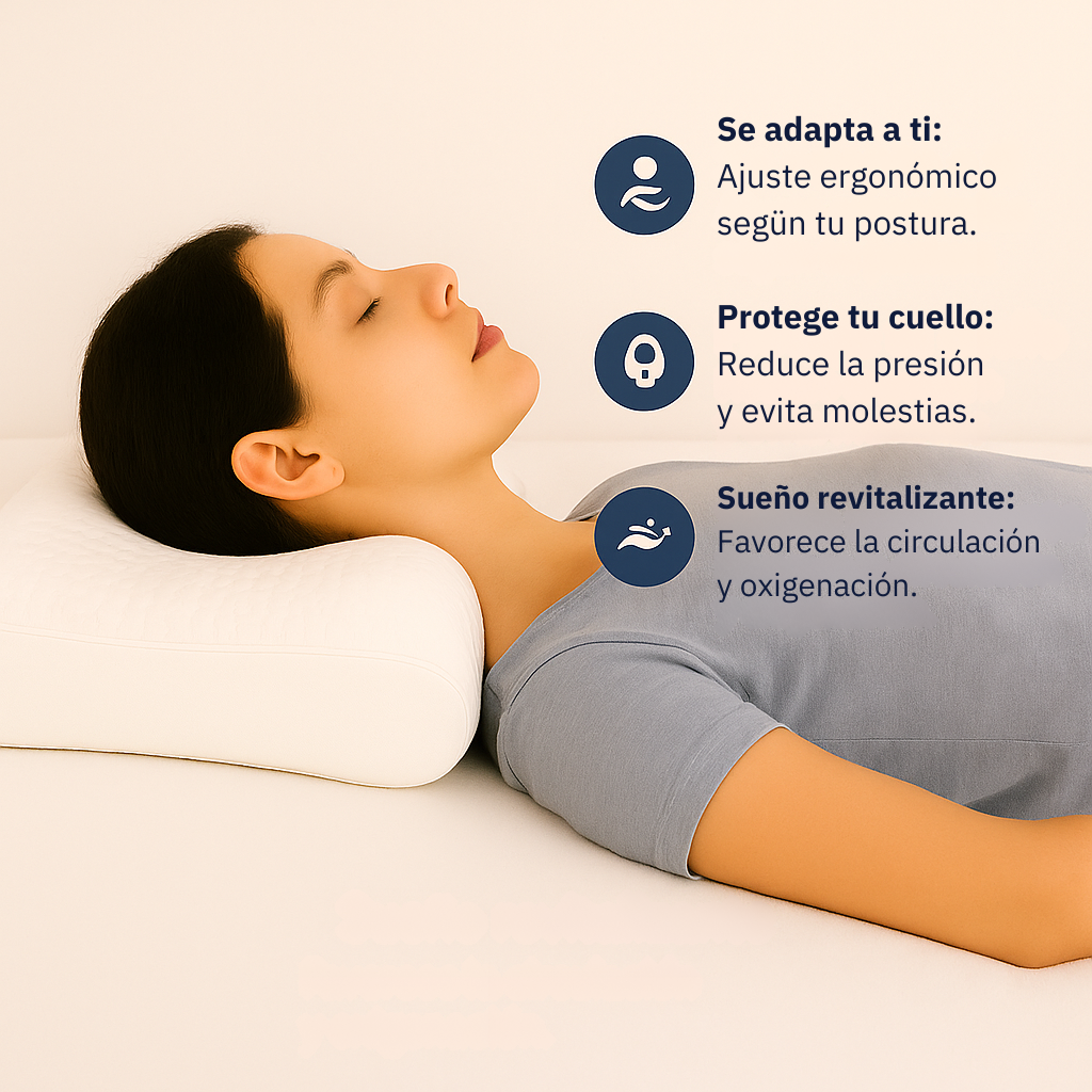 Almohada Ergonómica 3D con Soporte Cervical